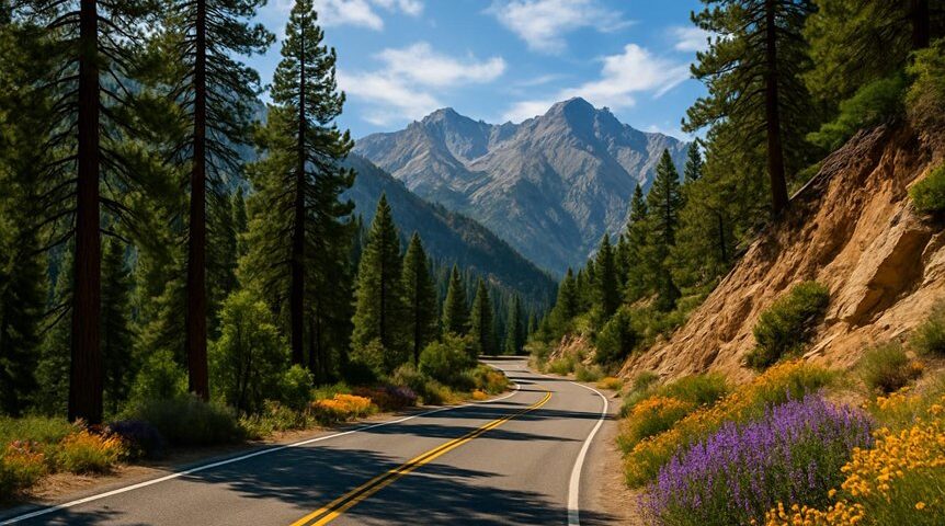 beautiful mountain road trips