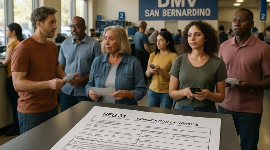 dmv form reg 31 information