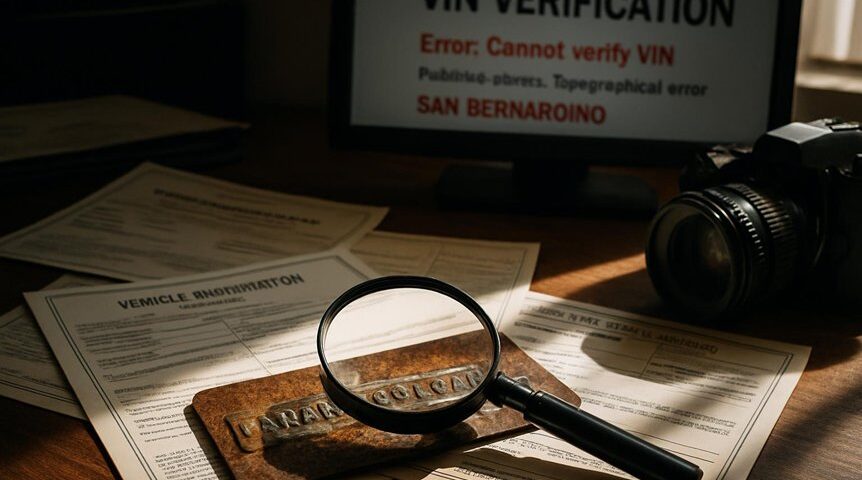 vin verification errors san bernardino