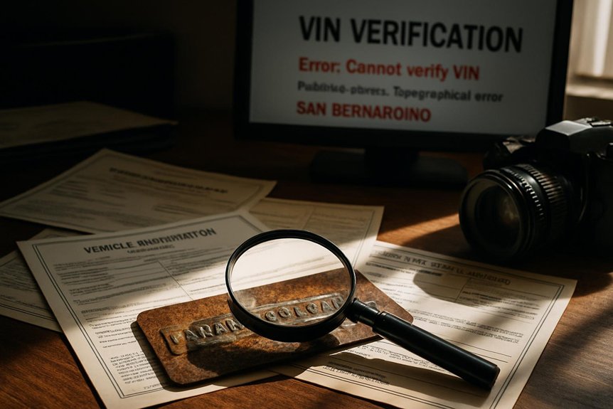 vin verification errors san bernardino