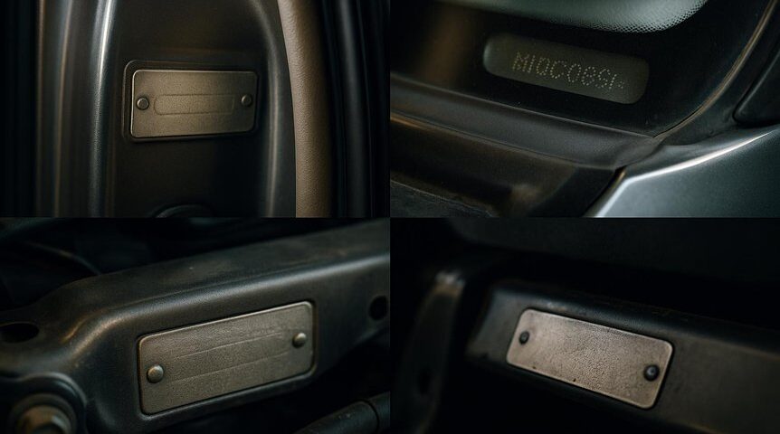 confidential vehicle identification numbers locations