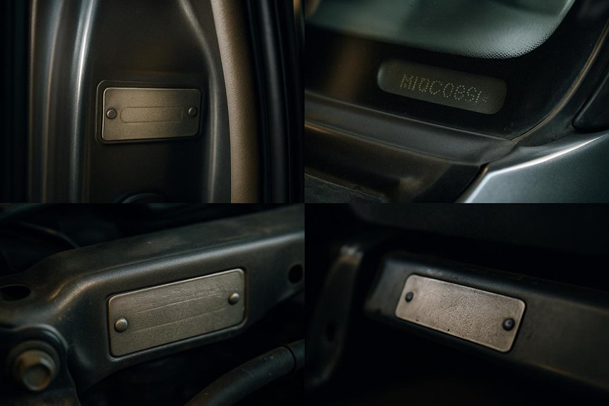 confidential vehicle identification numbers locations