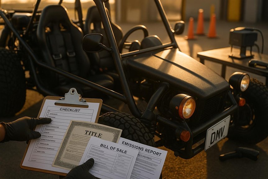 documentation required for dune buggy