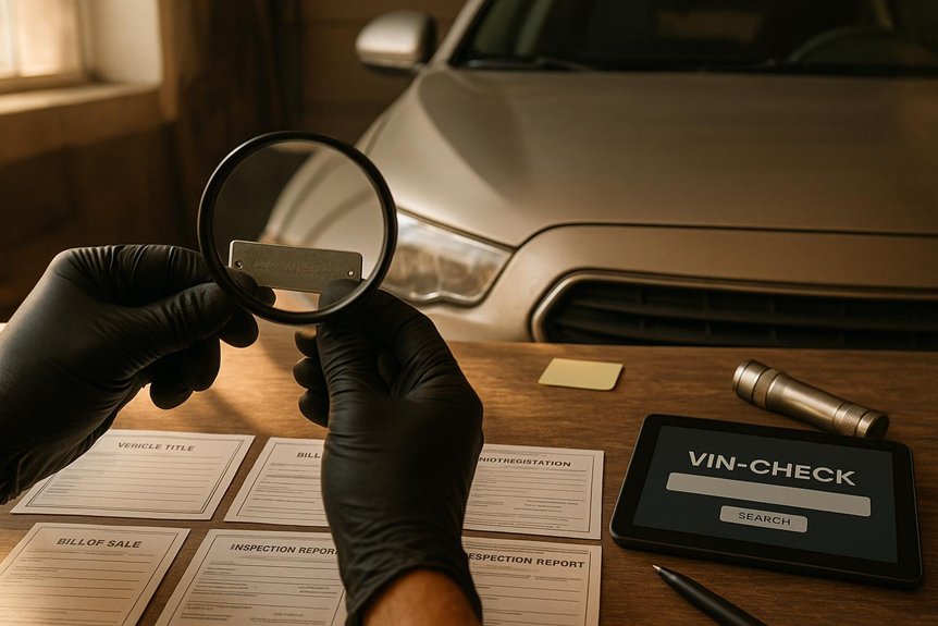 gather comprehensive vehicle documentation before acting