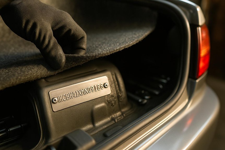 locate hidden vehicle identification numbers