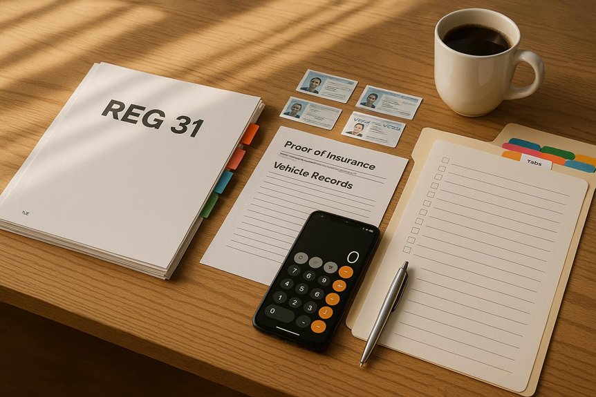 prepare paperwork for vehicle registration