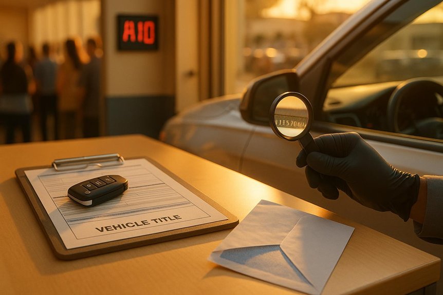 verification of vehicle identification required
