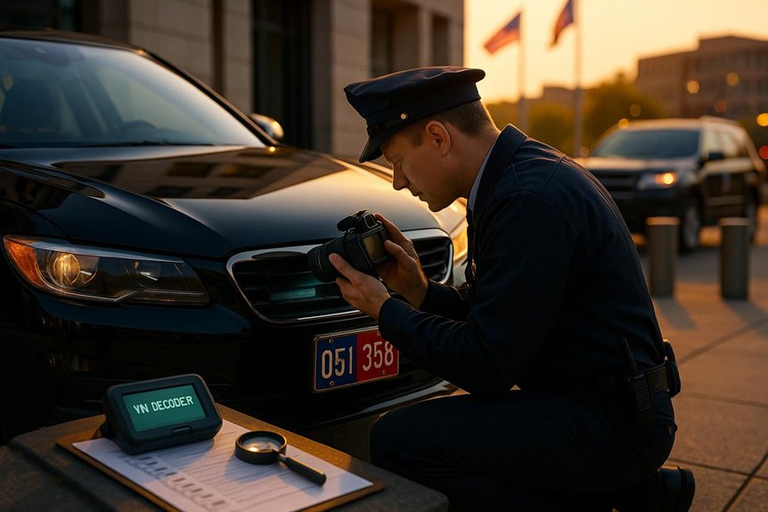 verify diplomatic vehicle identification number